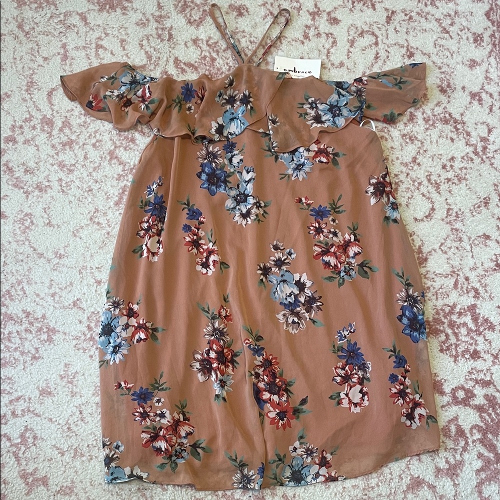Floral Off-Shoulder Mini Dress
